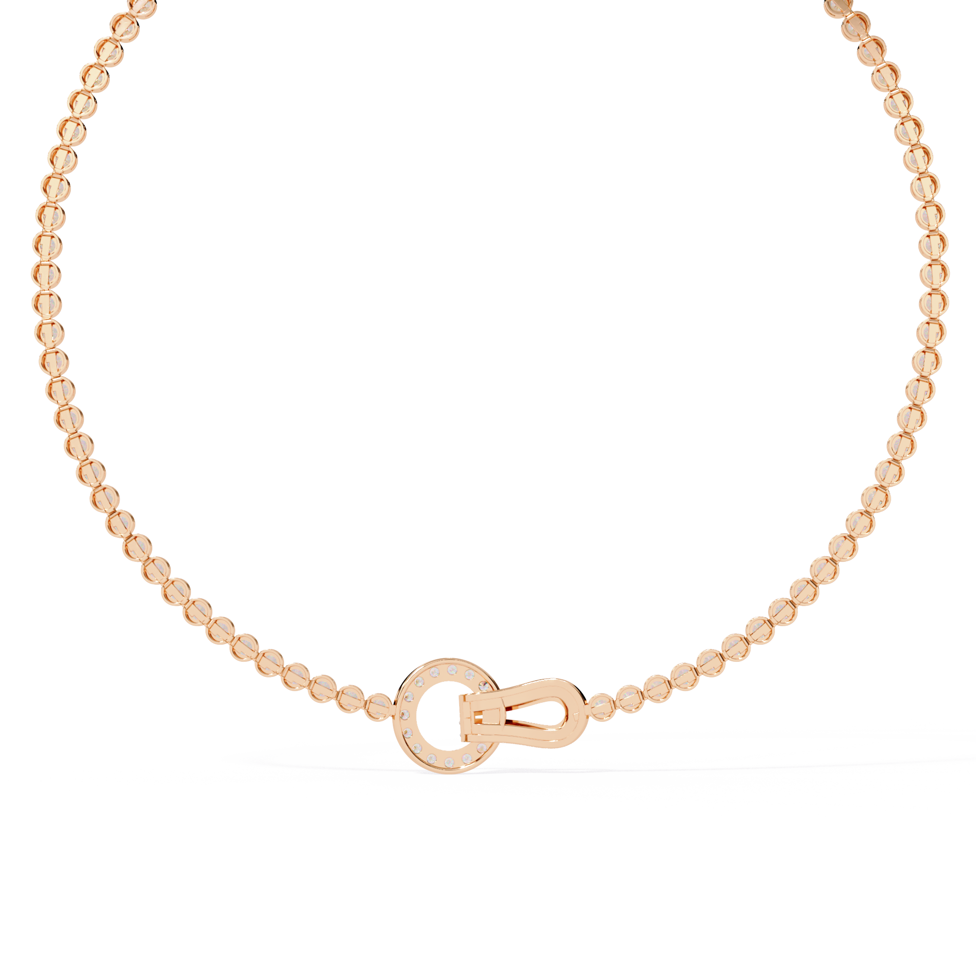 Celestia Lock Diamond Necklace