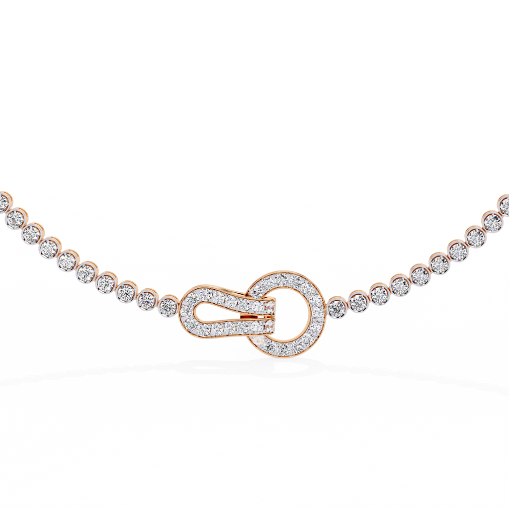 Celestia Lock Diamond Necklace