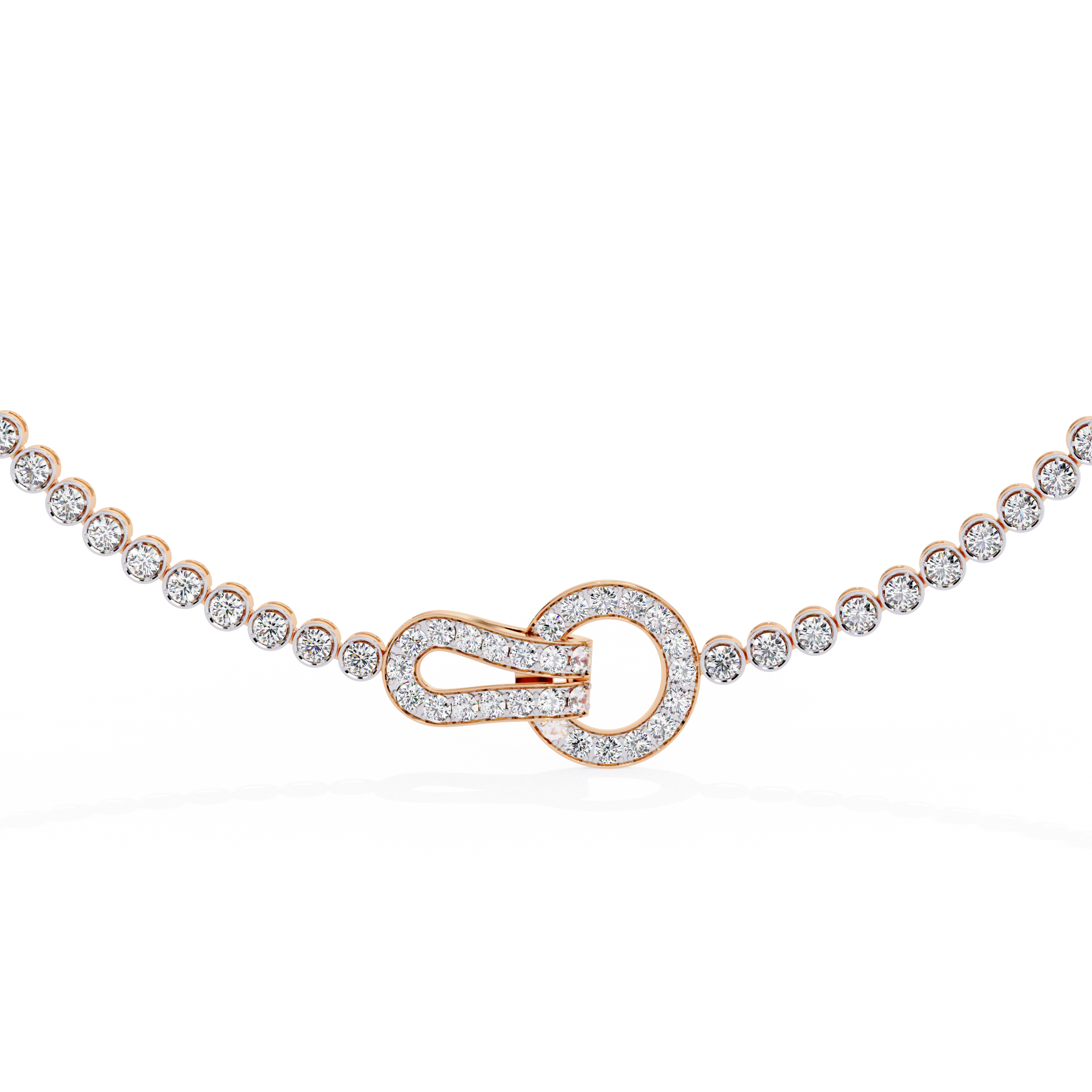 Celestia Lock Diamond Necklace