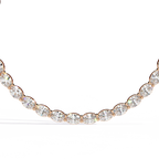 Celestia Oval Diamond Tennis Necklace