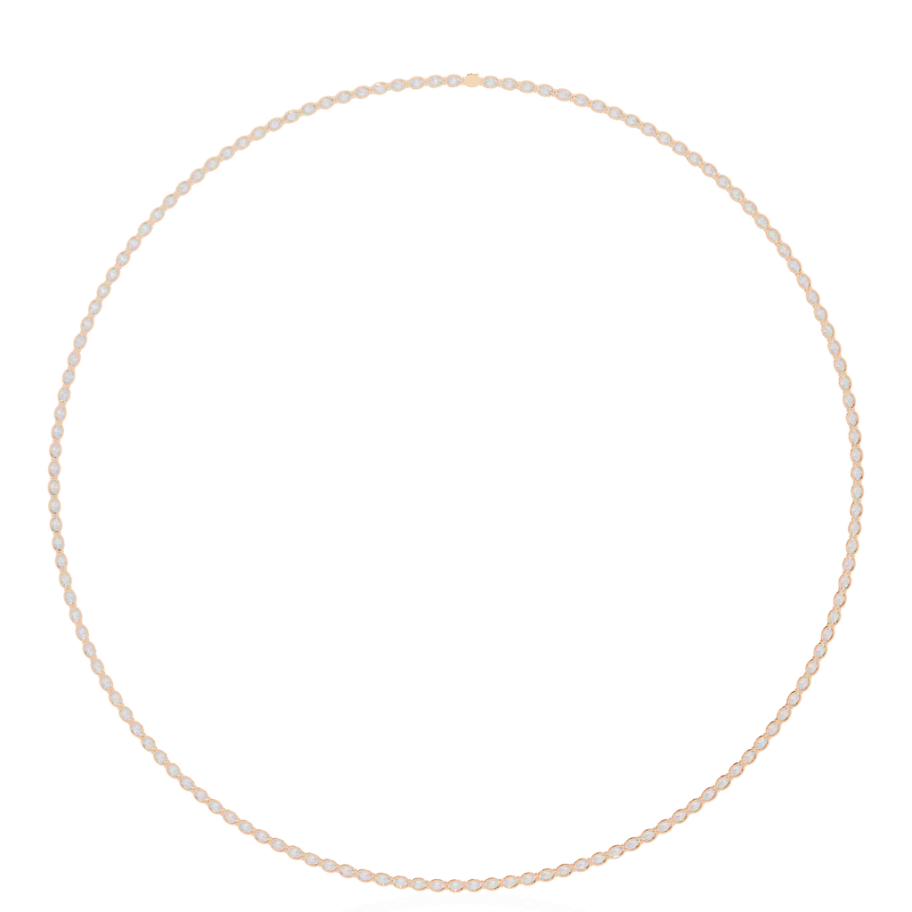 Celestia Oval Diamond Tennis Necklace