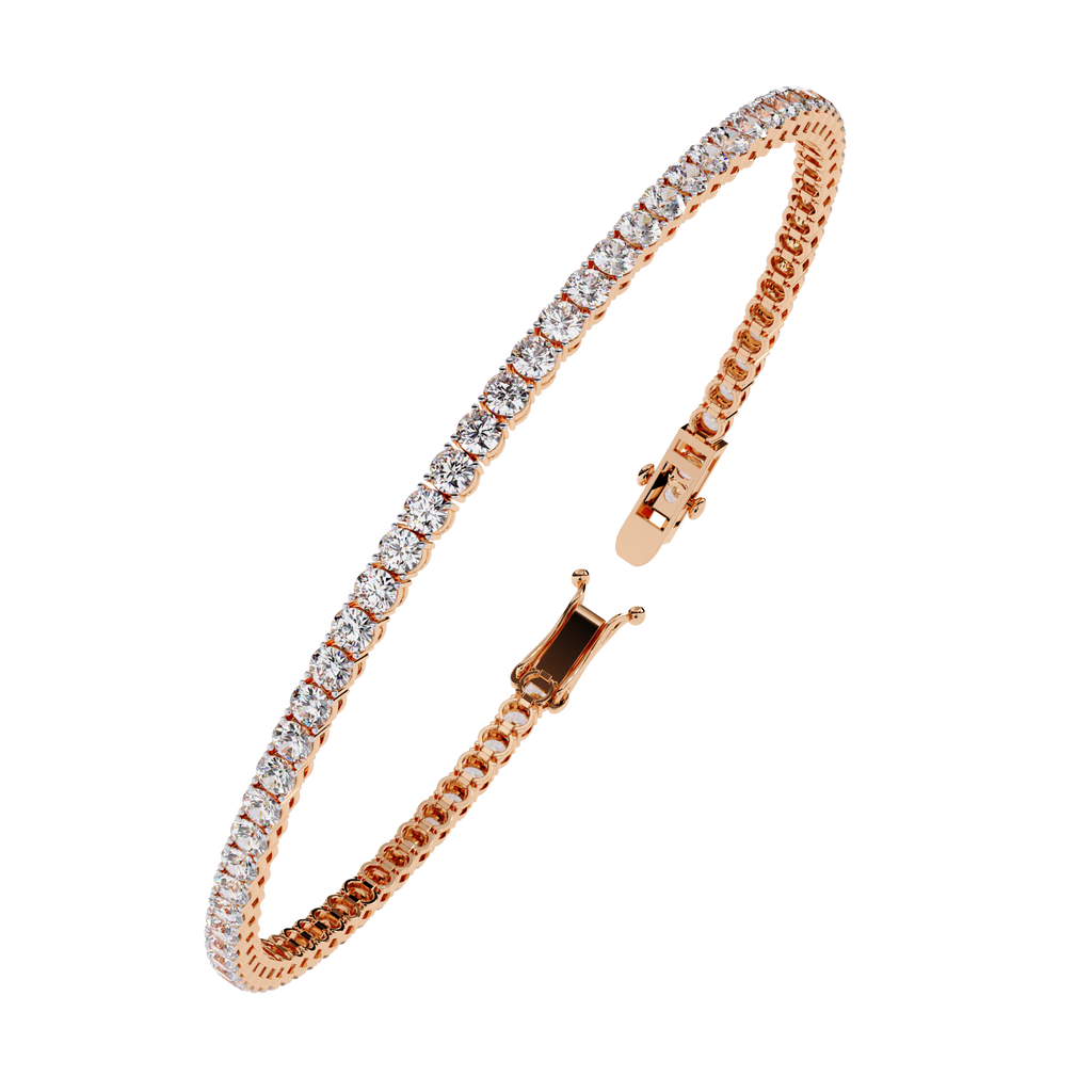 Celestia Round Diamond Line Bracelet