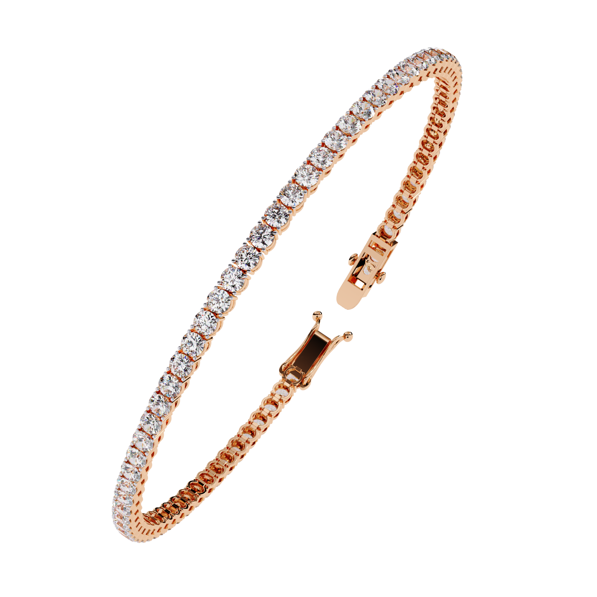 Celestia Round Diamond Line Bracelet