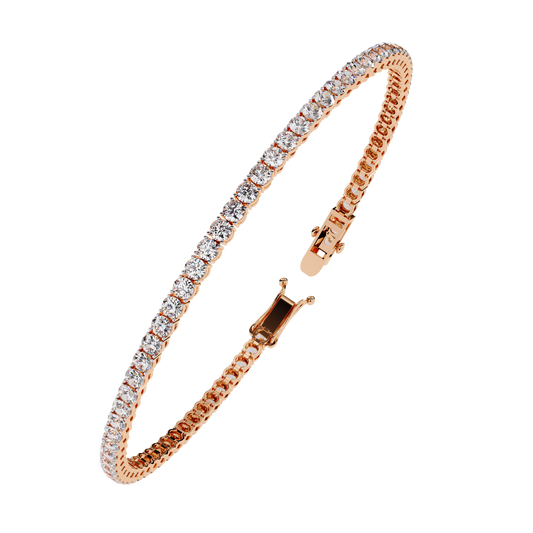 Celestia Round Diamond Line Bracelet