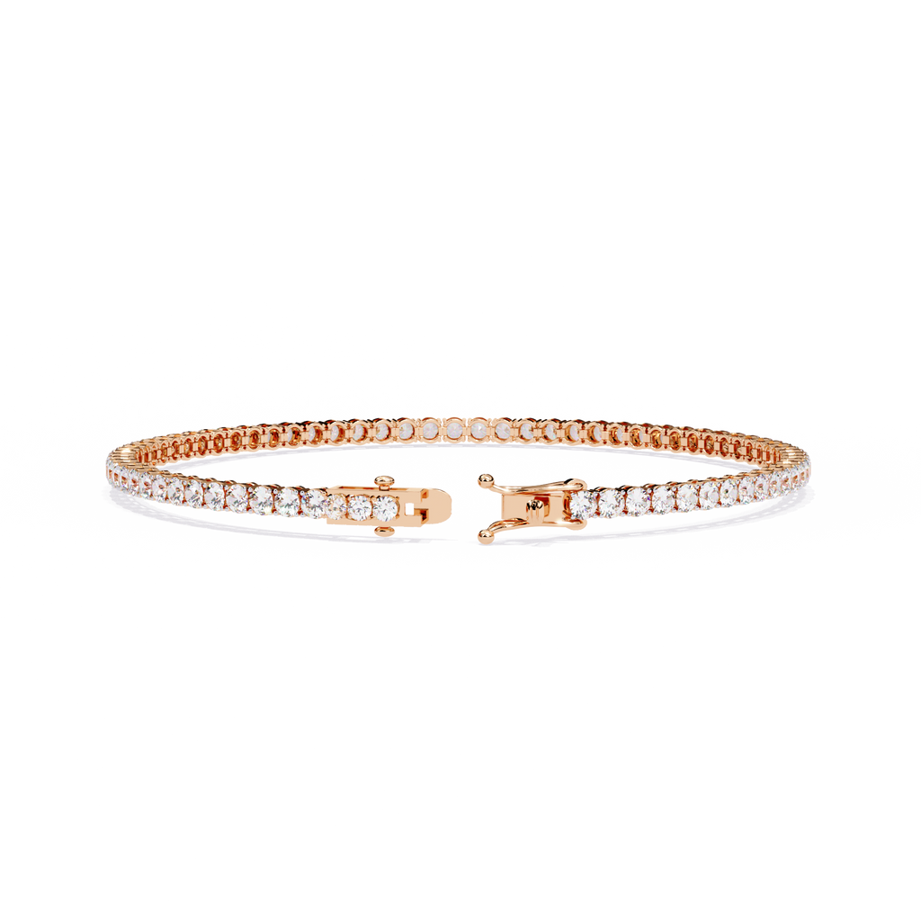 Celestia Round Diamond Line Bracelet