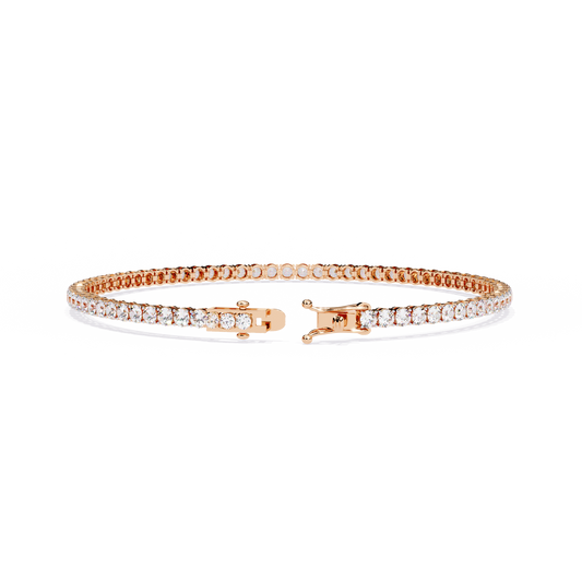 Celestia Round Diamond Line Bracelet