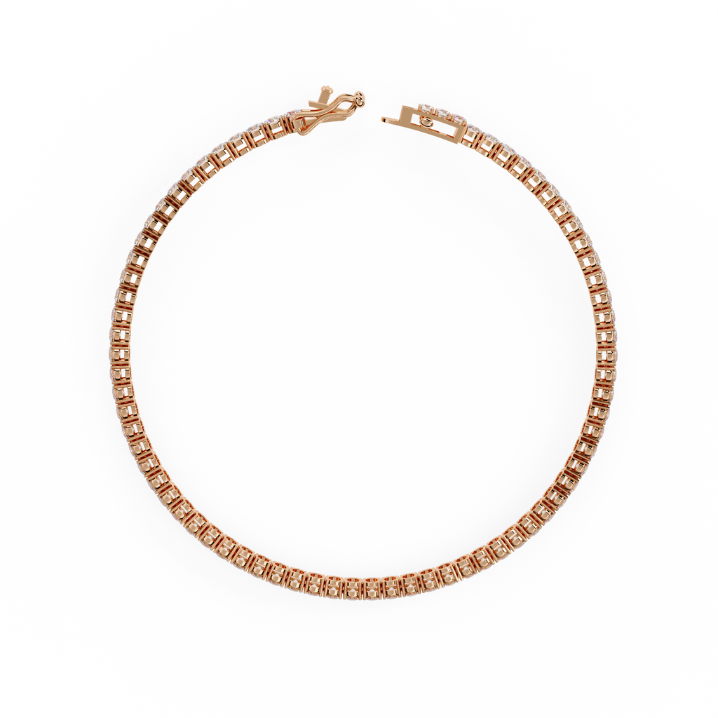 Celestia Round Diamond Line Bracelet