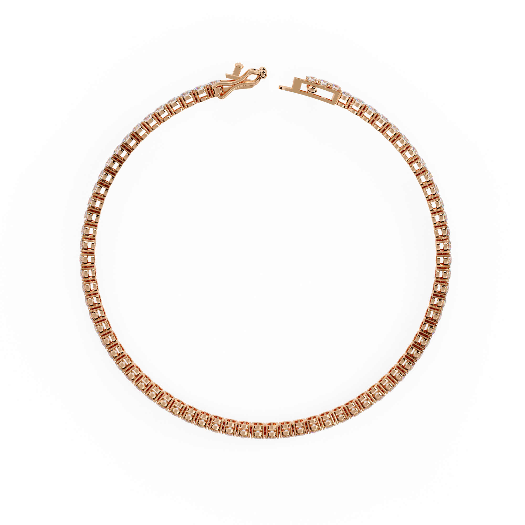 Celestia Round Diamond Line Bracelet