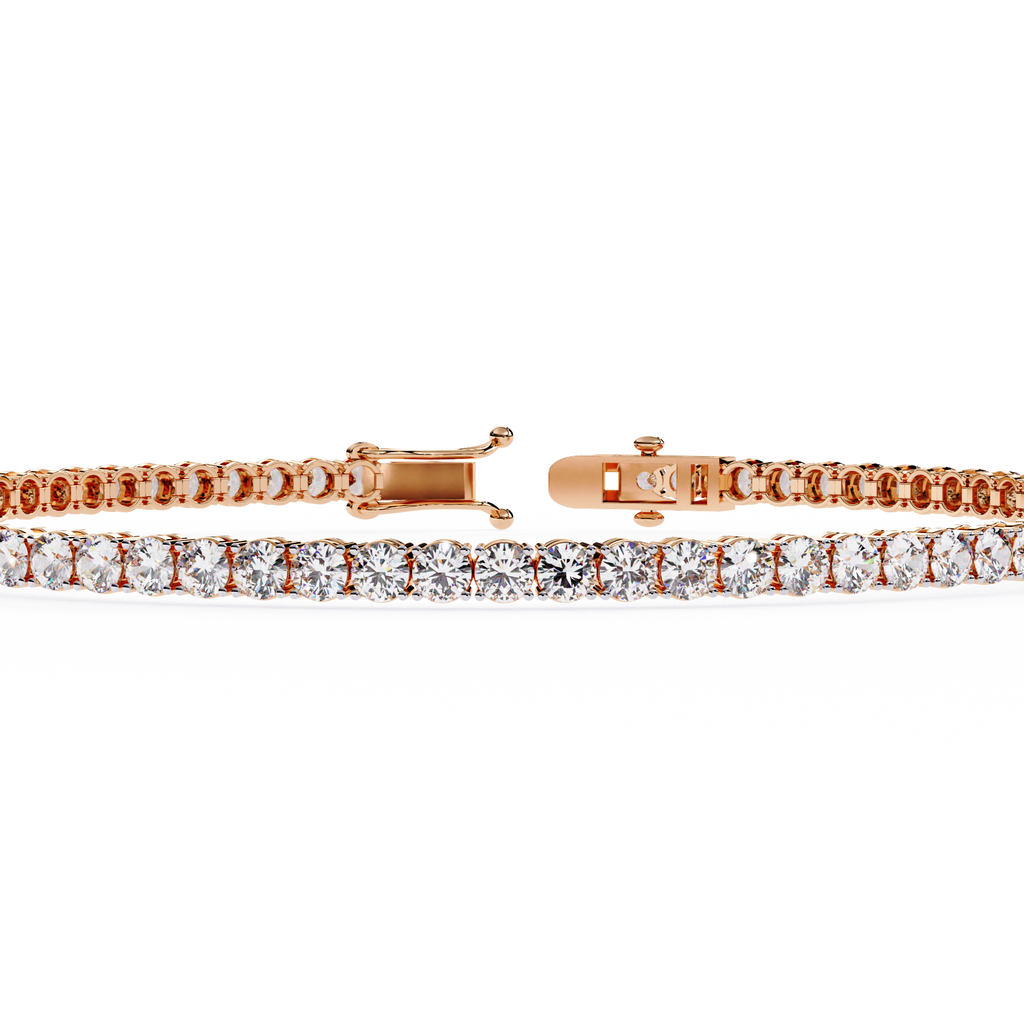 Celestia Round Diamond Line Bracelet