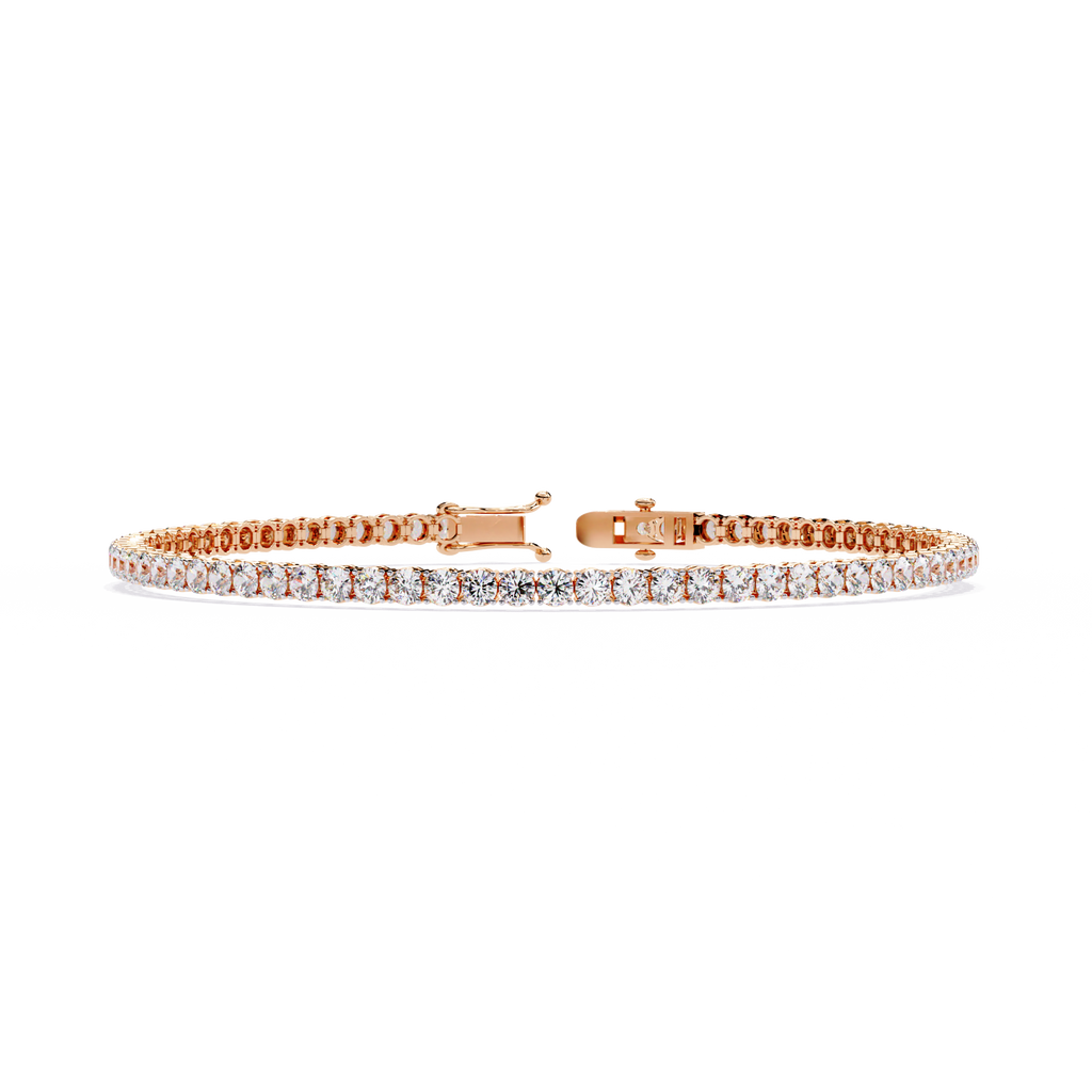 Celestia Round Diamond Line Bracelet