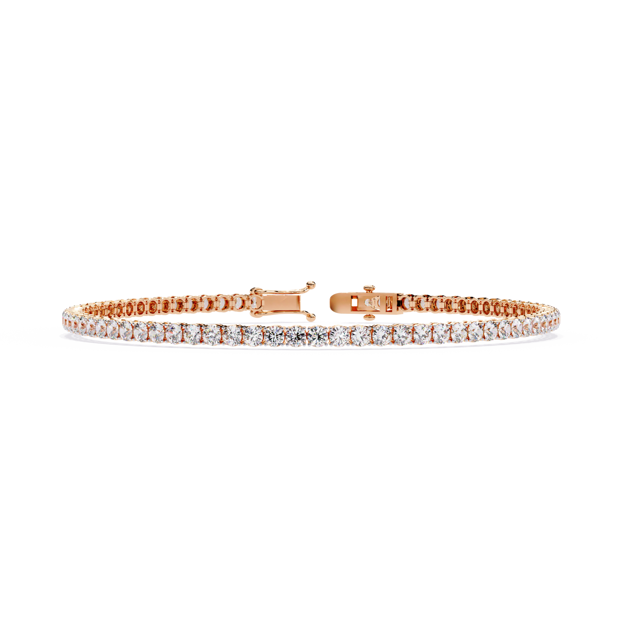 Celestia Round Diamond Line Bracelet