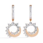 Celestial Halo Crescent Earrings