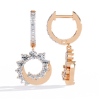 Celestial Halo Crescent Earrings