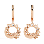 Celestial Halo Crescent Earrings