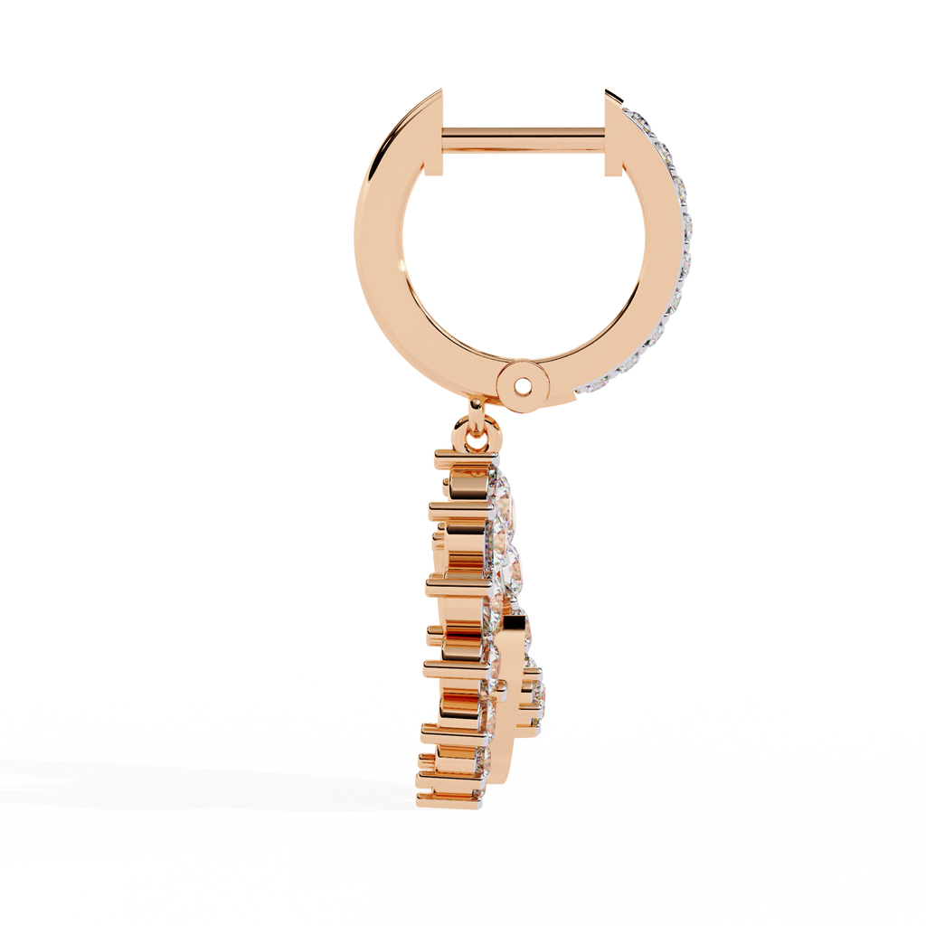 Celestial Halo Crescent Earrings