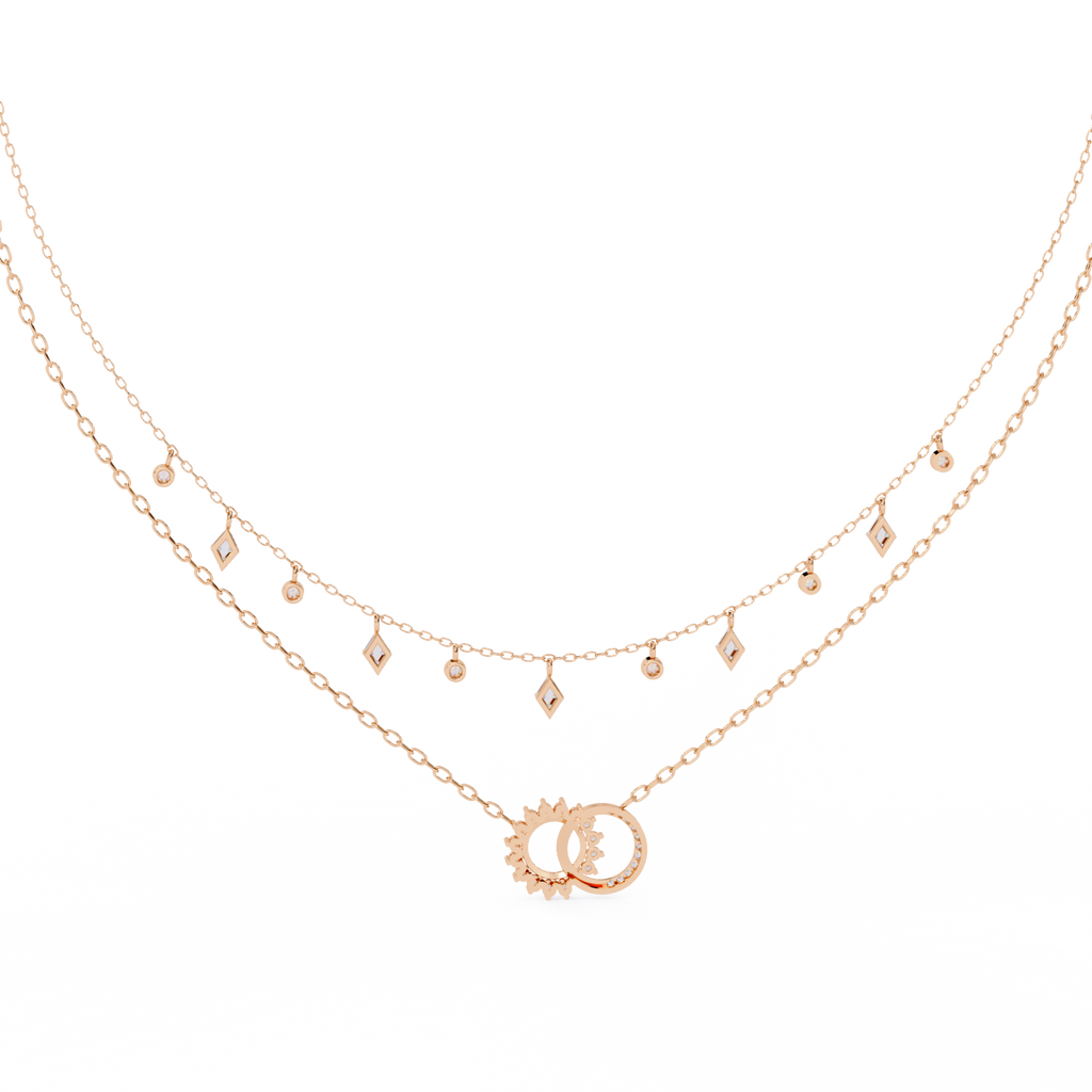 Celestial Harmony Double Layer Necklace