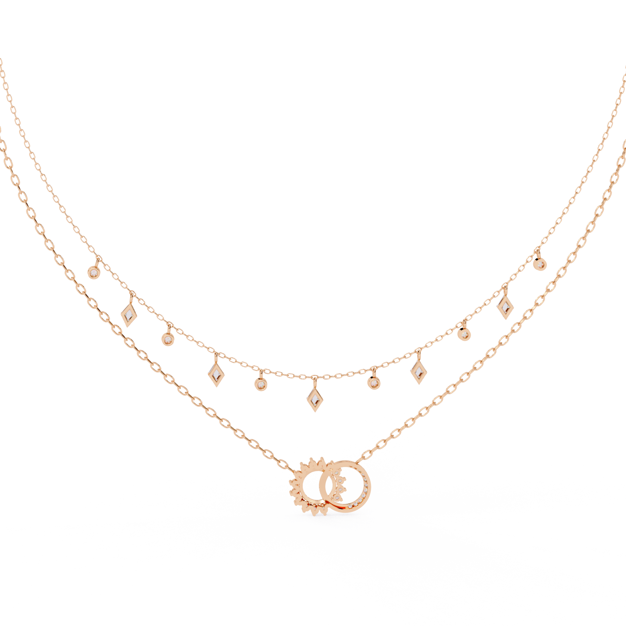 Celestial Harmony Double Layer Necklace