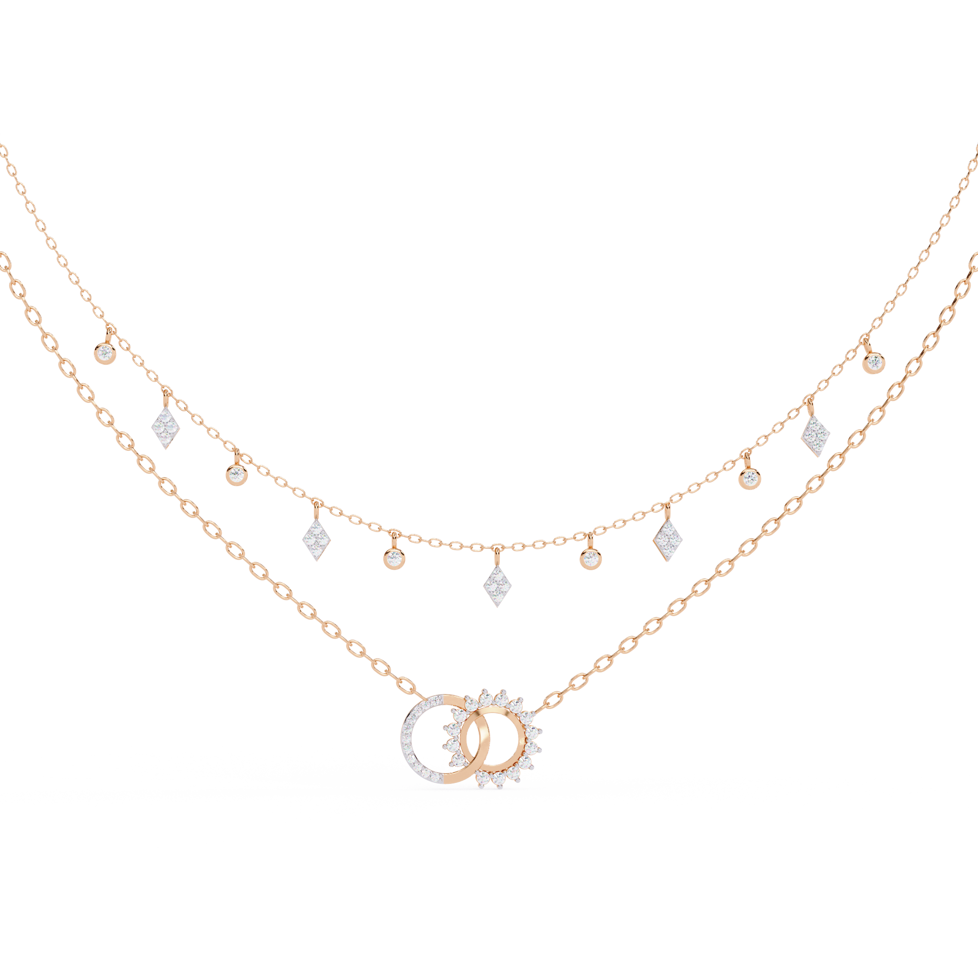 Celestial Harmony Double Layer Necklace