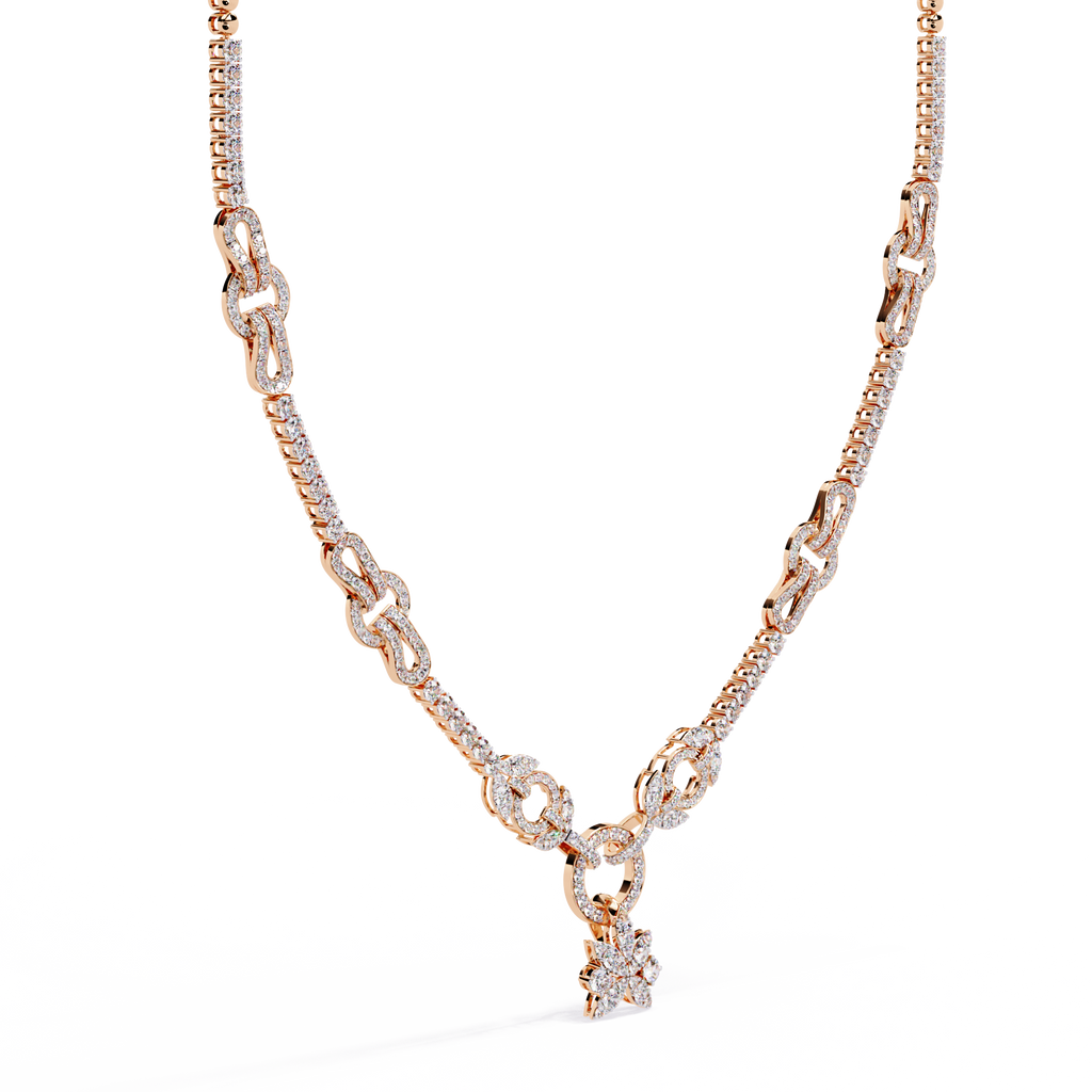 Celestial Knot Diamond Necklace