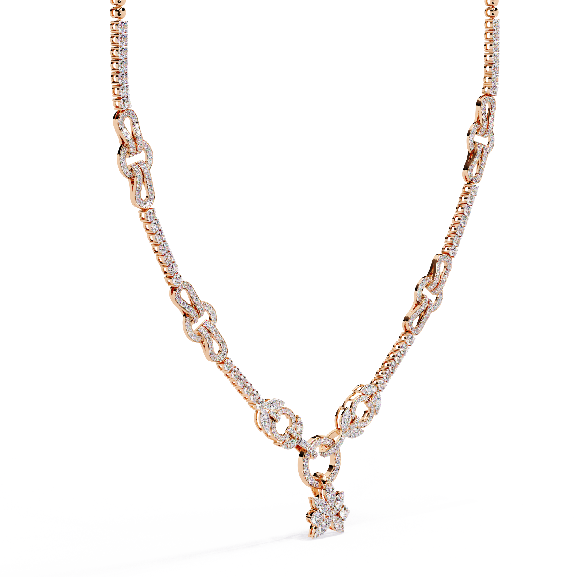 Celestial Knot Diamond Necklace