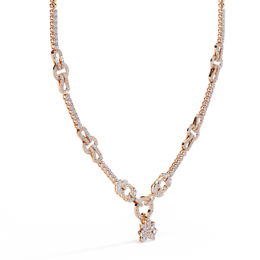 Celestial Knot Diamond Necklace