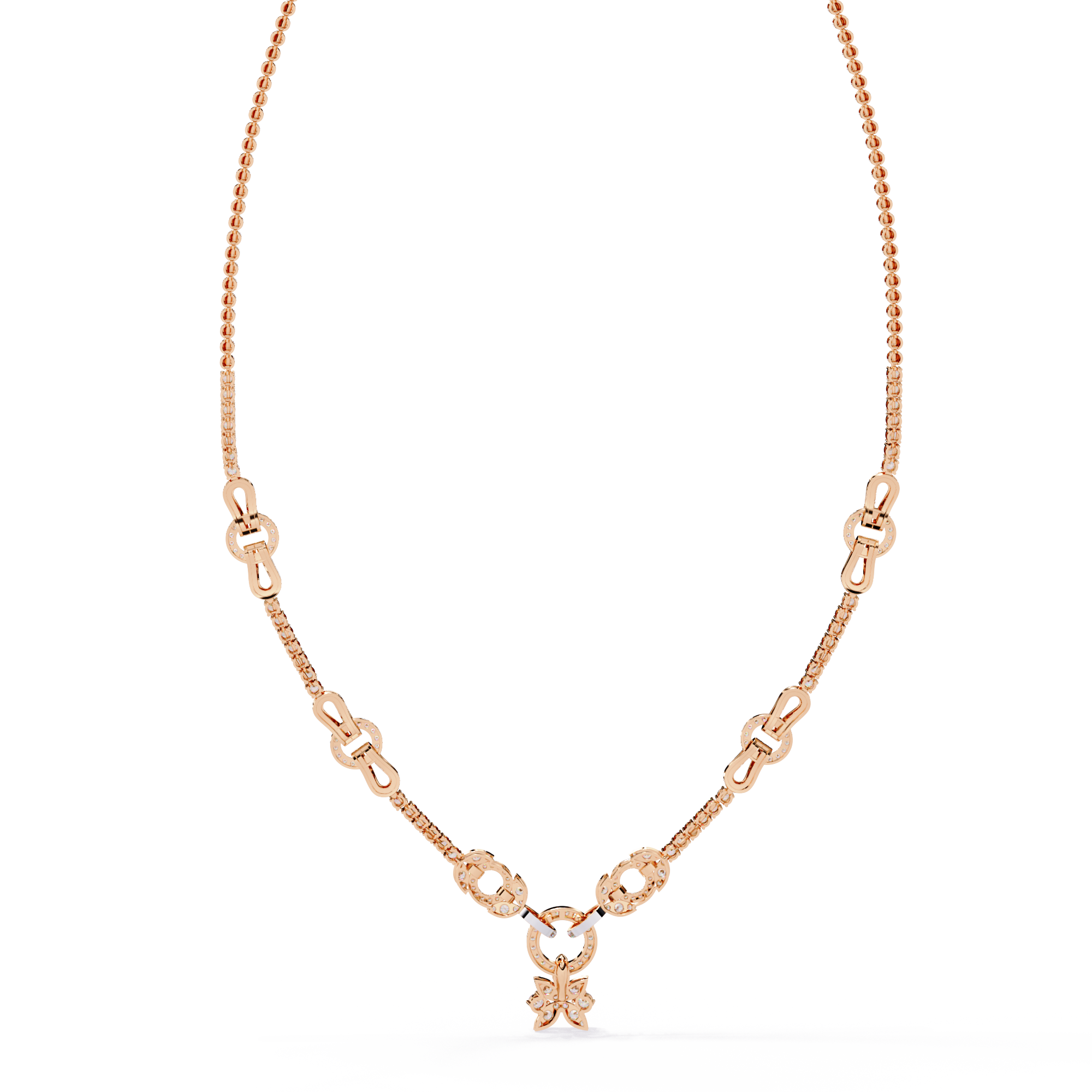 Celestial Knot Diamond Necklace