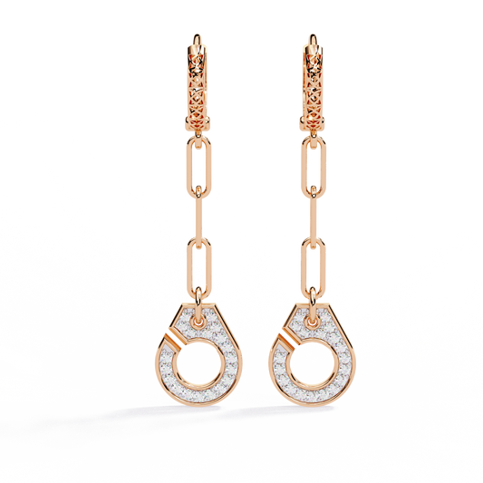 Celestial Link Drop Lab Grown Diamond Earrings