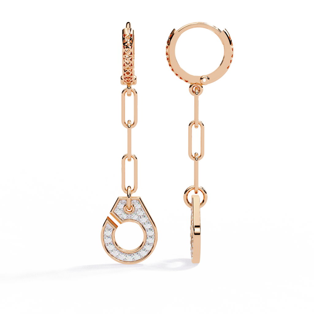 Celestial Link Drop Lab Grown Diamond Earrings