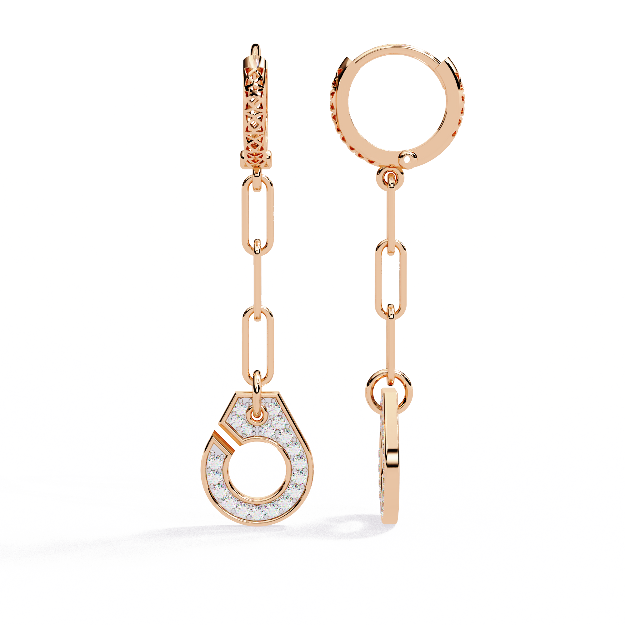 Celestial Link Drop Lab Grown Diamond Earrings