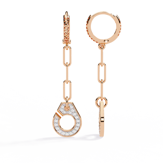 Celestial Link Drop Lab Grown Diamond Earrings
