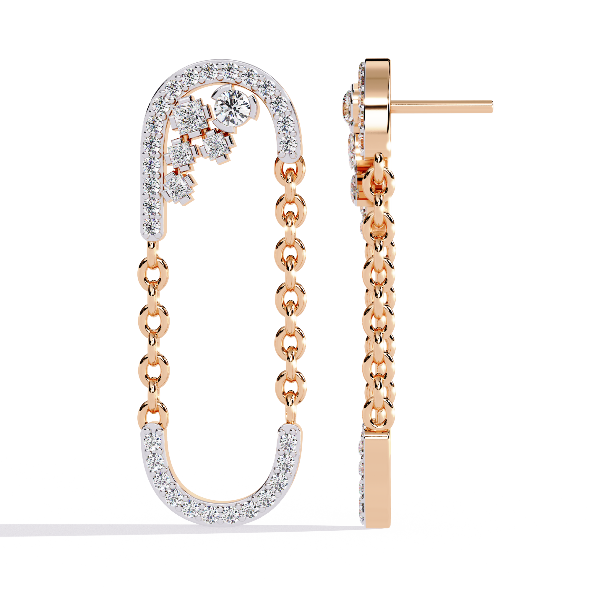 Chainlink Mirage Lab Grown Diamond Earrings