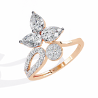 Crossover Cluster Lab Grown Diamond Ring