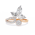 Crossover Cluster Lab Grown Diamond Ring
