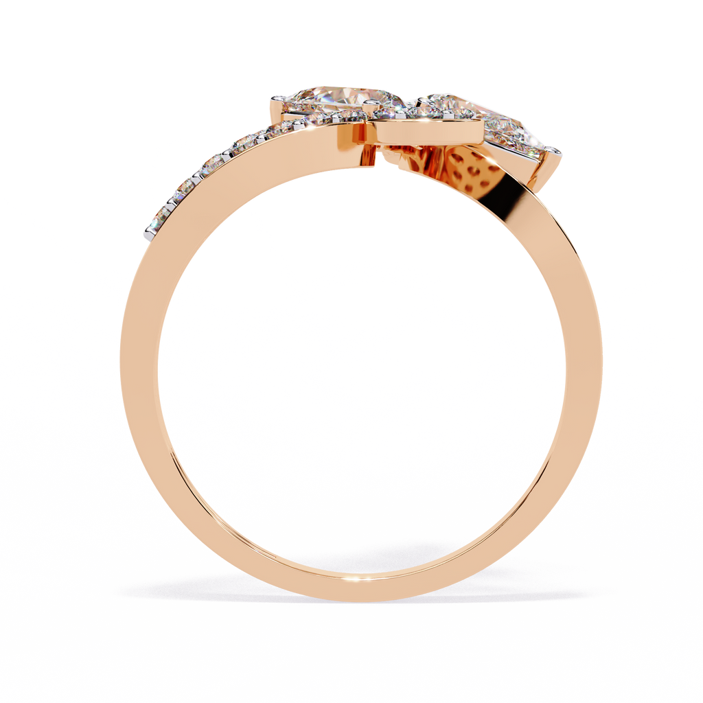 Crossover Cluster Lab Grown Diamond Ring