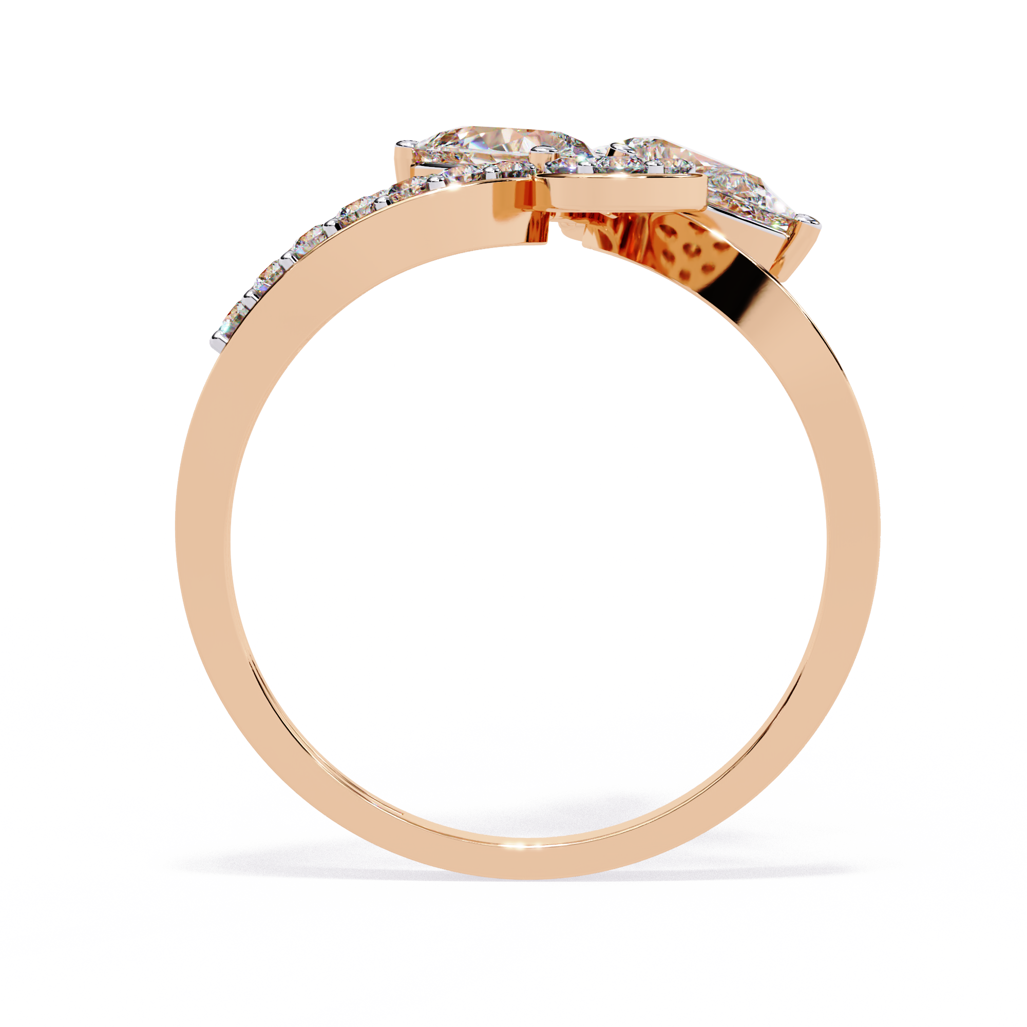 Crossover Cluster Lab Grown Diamond Ring