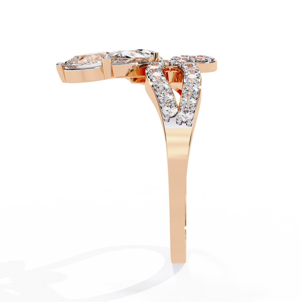 Crossover Cluster Lab Grown Diamond Ring