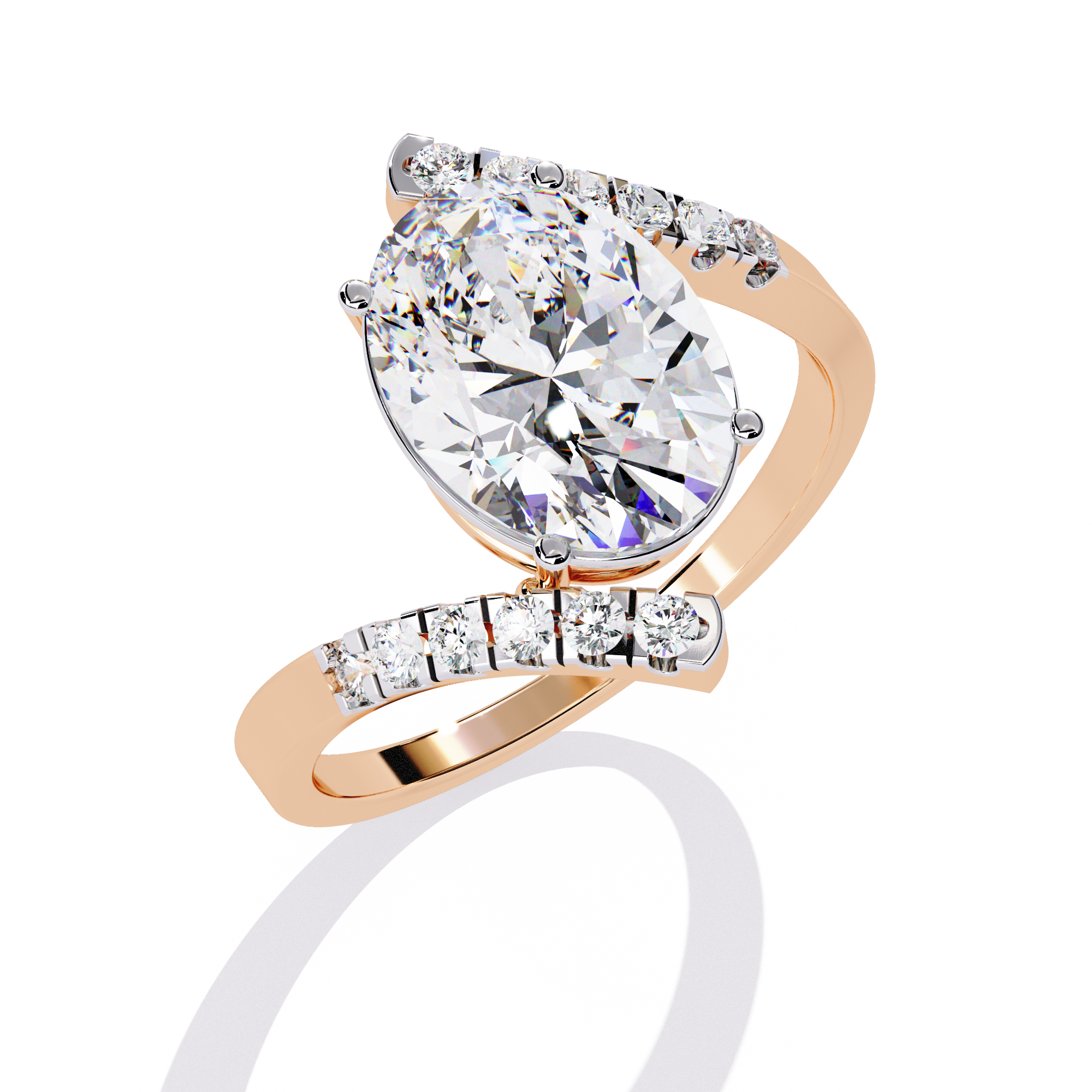 Elevated Solitaire Lab Grown Diamond Ring