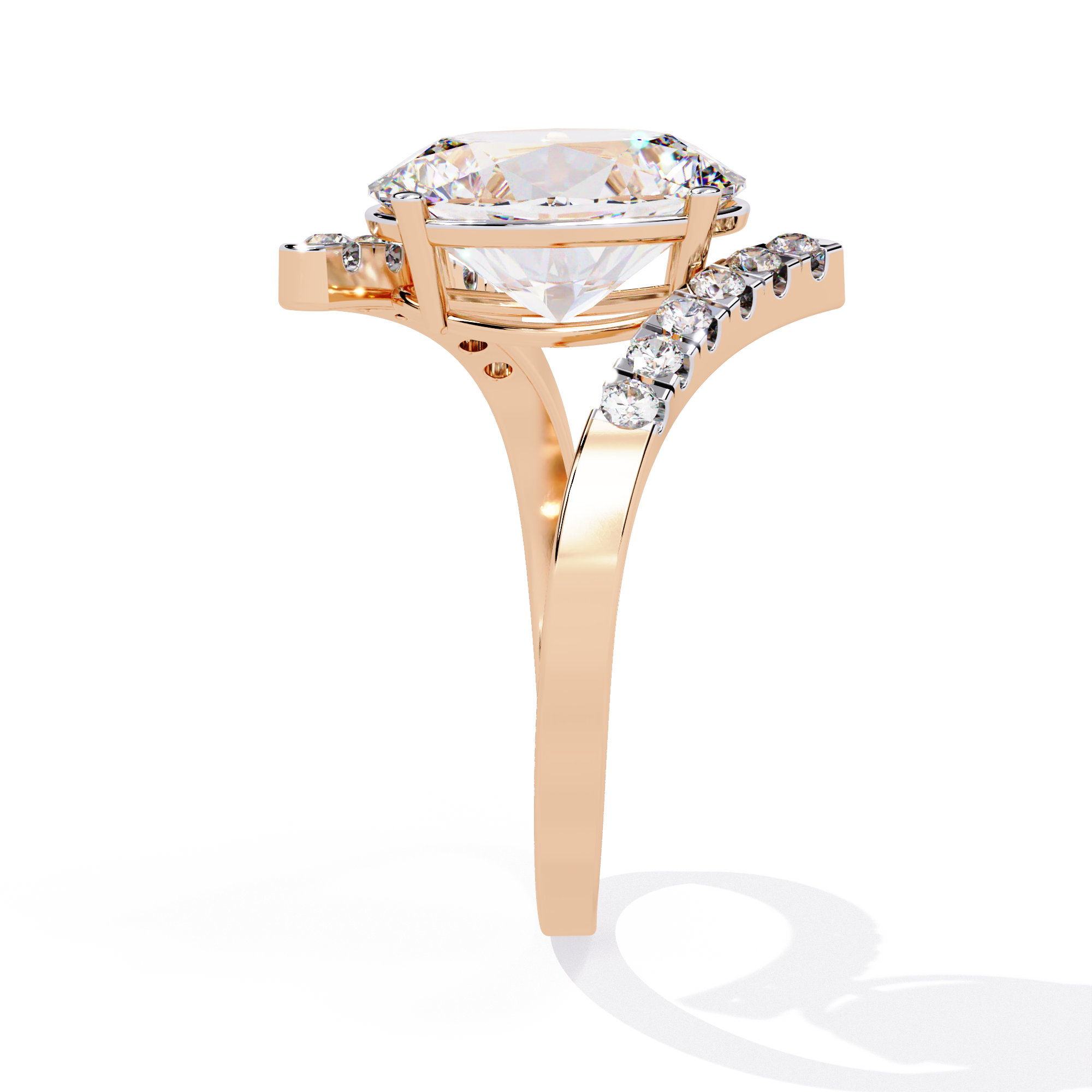 Elevated Solitaire Lab Grown Diamond Ring