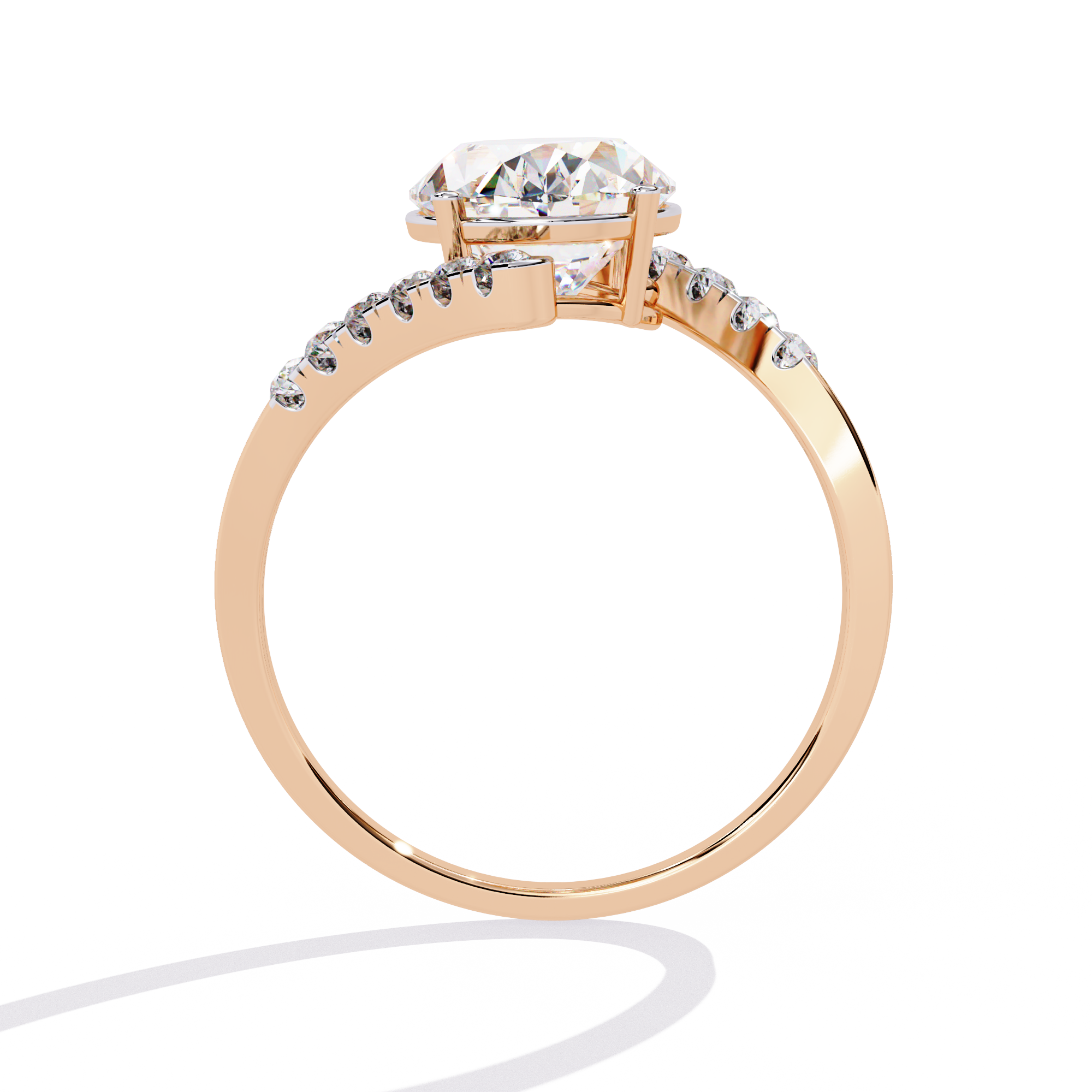 Elevated Solitaire Lab Grown Diamond Ring