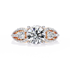 Emerald Cut Cathedral Pave Lab Grown Diamond Ring
