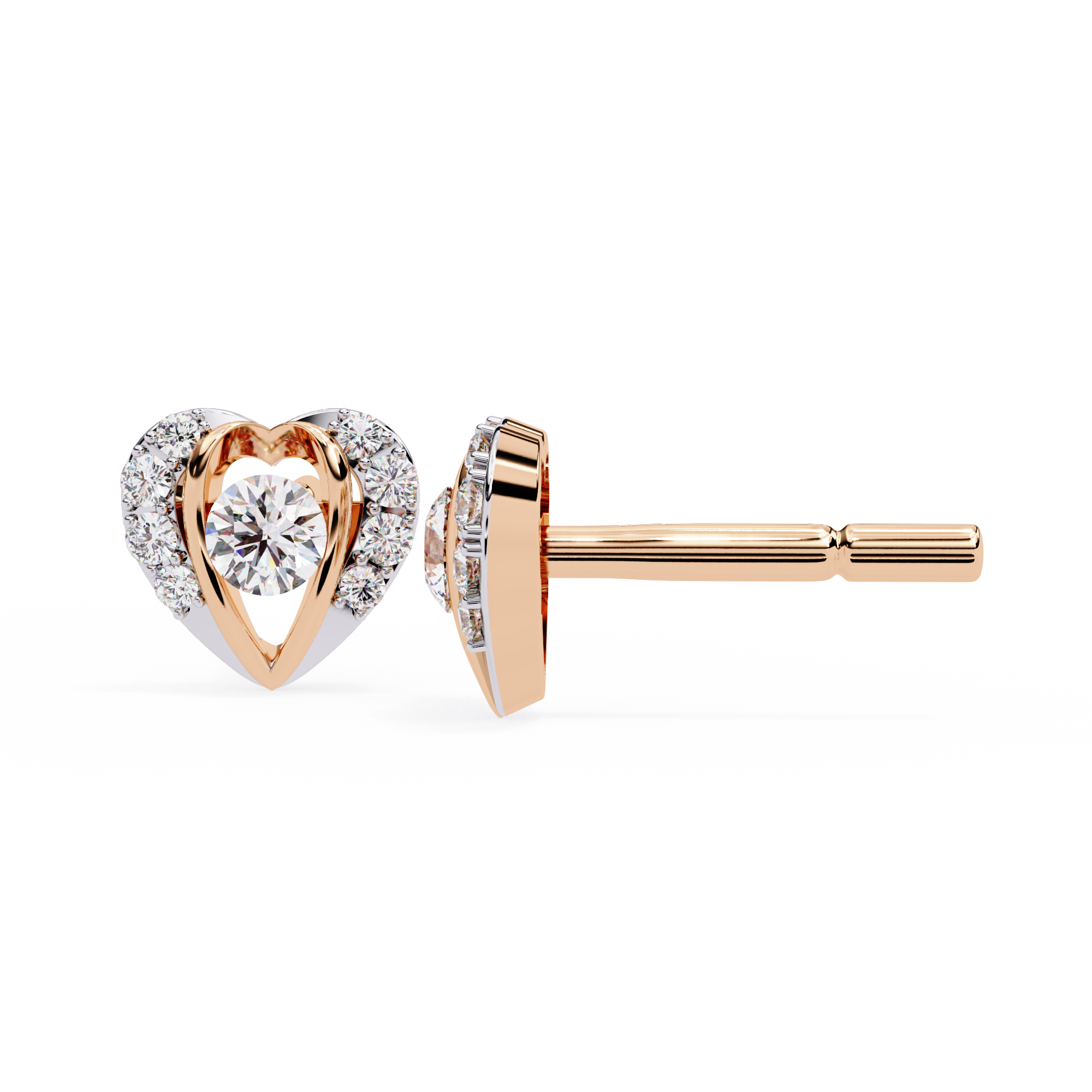 Enchanted Heart Lab Grown Diamond Earrings