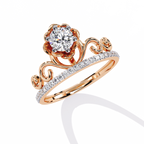 Enchanted Rose Solitaire Lab Grown Diamond Ring