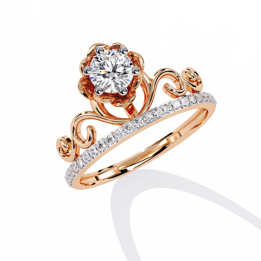Enchanted Rose Solitaire Lab Grown Diamond Ring