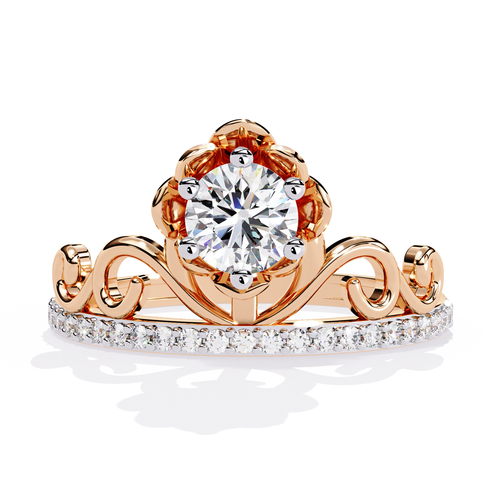 Enchanted Rose Solitaire Lab Grown Diamond Ring
