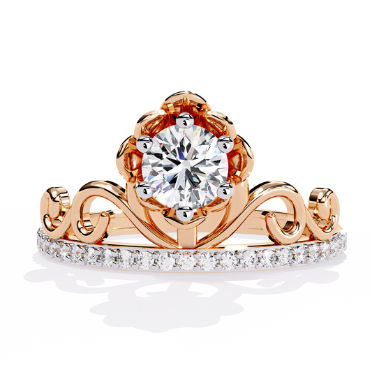 Enchanted Rose Solitaire Lab Grown Diamond Ring