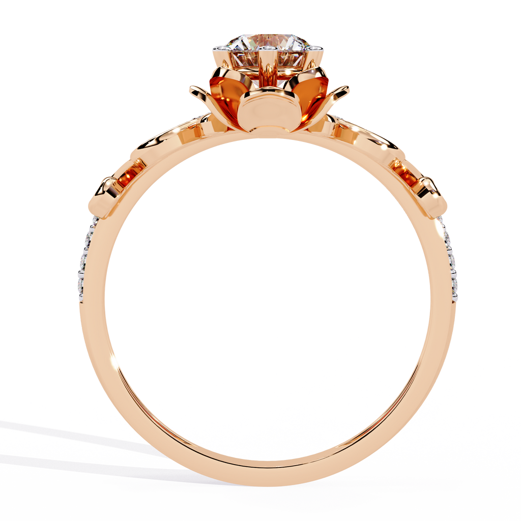 Enchanted Rose Solitaire Lab Grown Diamond Ring