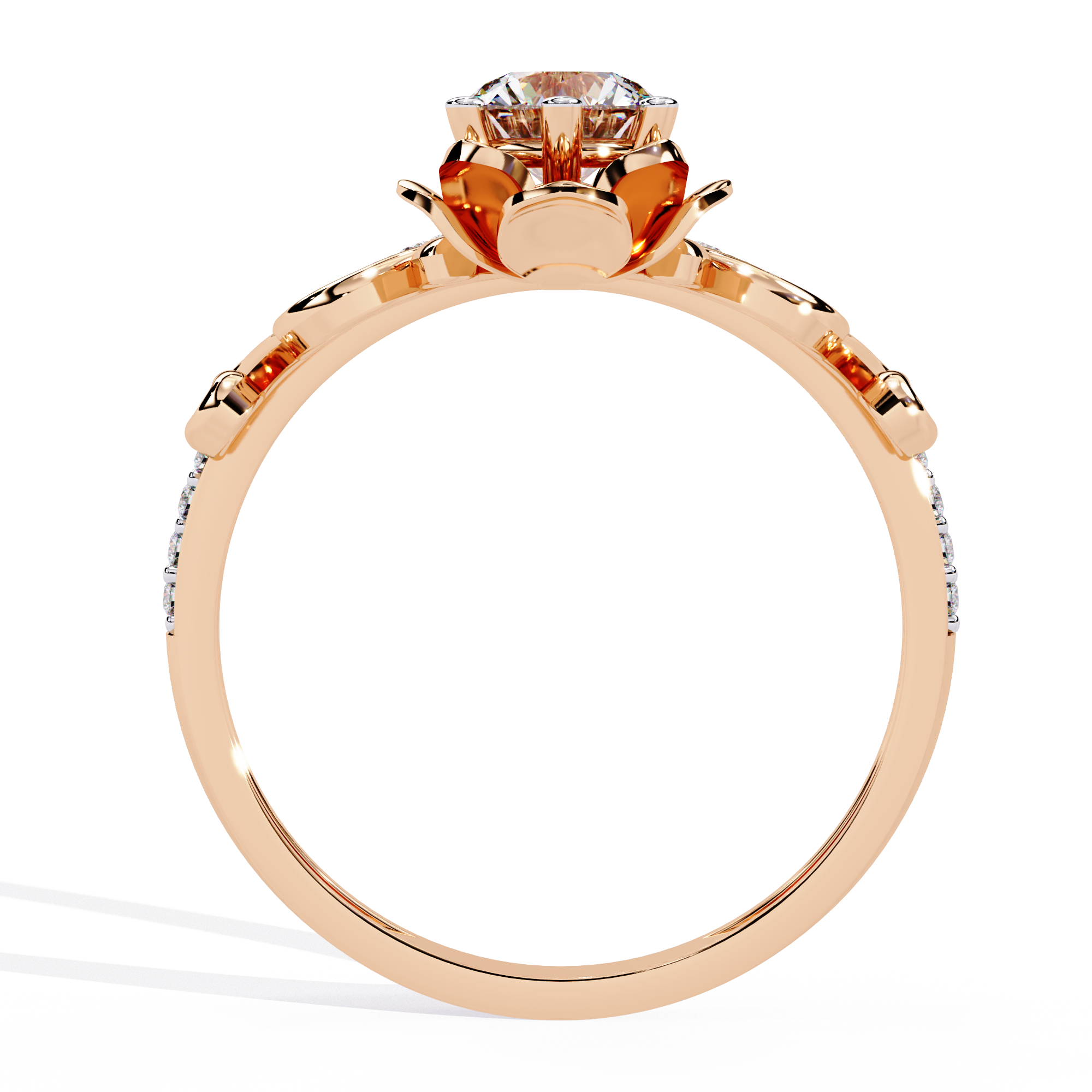 Enchanted Rose Solitaire Lab Grown Diamond Ring