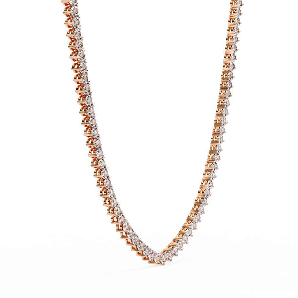 Ethereal Crown Round Diamond Necklace