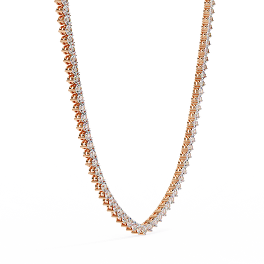 Ethereal Crown Round Diamond Necklace