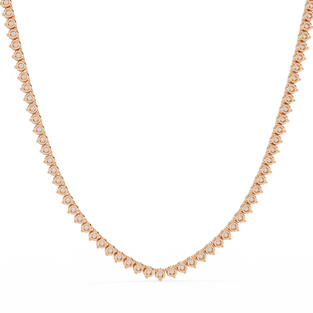 Ethereal Crown Round Diamond Necklace